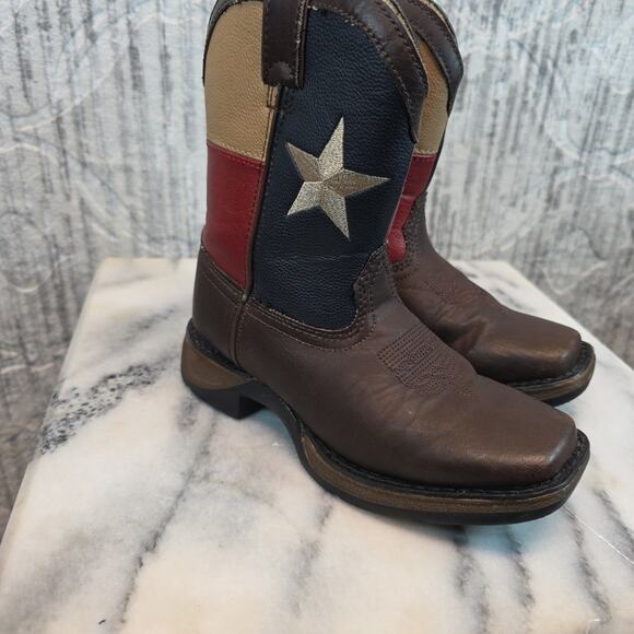Lil' Rebel by Durango Kids'8" Texas Flag Western Boot BT246 Sz 12M - Picture 3 of 8